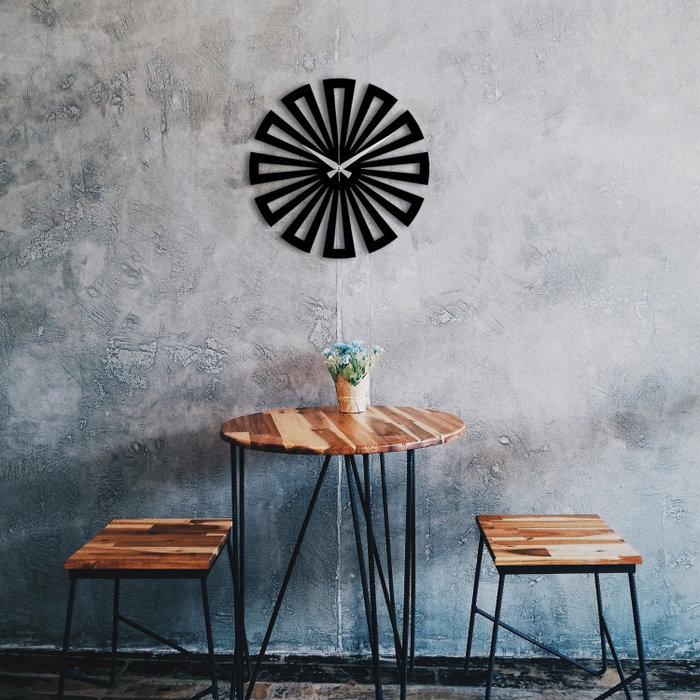Wallity Enzoclock - S003 Reloj de Pared Decorativo de Metal Negro Wallity Enzoclock - S003 Reloj de Pared Decorativo de Metal Negro
